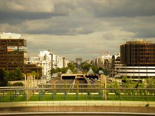Blick von La Défense Richtung Innenstadt